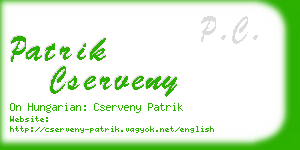 patrik cserveny business card
